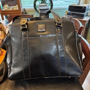 Kenneth Cole (NWOT) Large Leather black bag- Laptop,briefcase,tote, travel